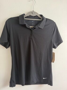 Nike women’s golf Black sheer Polo Shirt